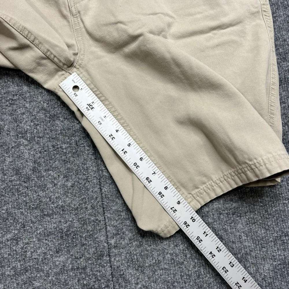 Horny Toad Cliff Canvas Shorts Mens 36x10 Khaki Organic Cotton Casual Hiking Tan
